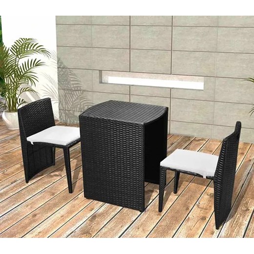 Minimalistyczny zestaw dwóch krzeseł i stołu na balkon - Zilo Elior One Size Edinos.pl