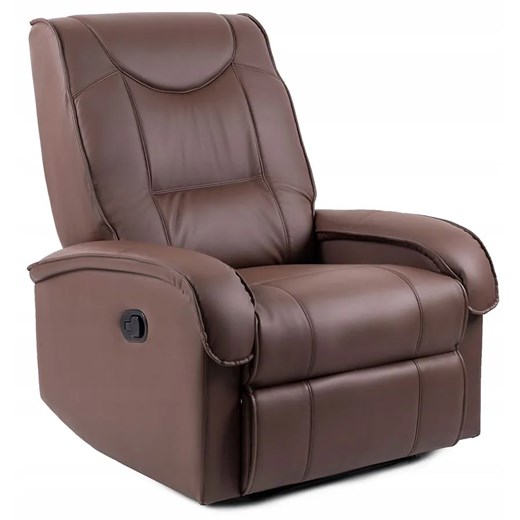 Fotel wypoczynkowy rozkładany Difter - brązowy ze sklepu Edinos.pl w kategorii Fotele - zdjęcie 172234343