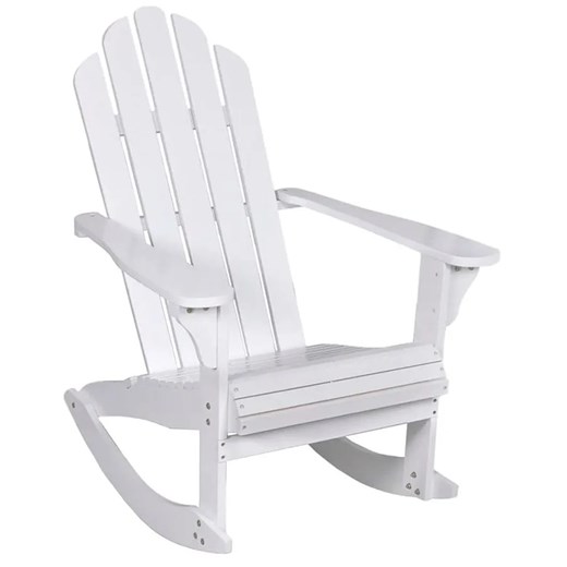 Białe bujane krzesło ogrodowe - Daron ze sklepu Edinos.pl w kategorii Krzesła ogrodowe - zdjęcie 172234673