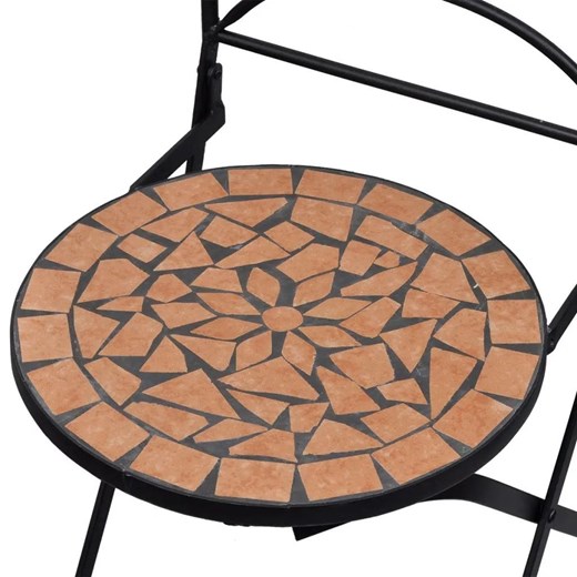 Zestaw ceramicznych krzeseł ogrodowych Leah - brązowy Elior One Size Edinos.pl