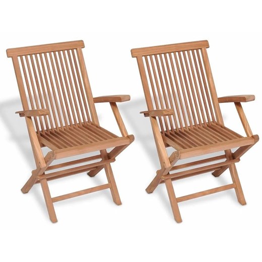 Składane drewniane krzesła ogrodowe Soriano 2X - 2 szt Elior One Size okazyjna cena Edinos.pl