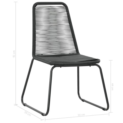 Zestaw polirattanowych krzeseł ogrodowych - Zaya Elior One Size Edinos.pl
