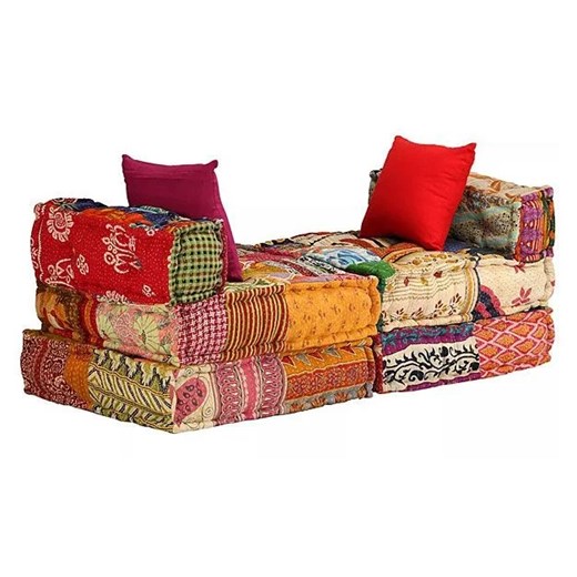 Patchworkowa sofa 3-osobowa Demri 4D Elior One Size Edinos.pl