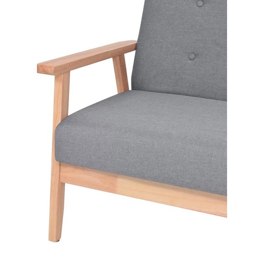 Jasnoszary komplet wypoczynkowy w stylu vintage - Edris 4X Elior One Size Edinos.pl