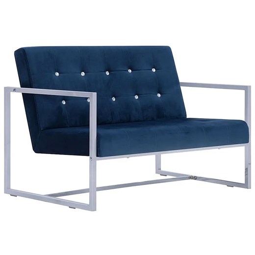 Granatowa sofa 2-osobowa - Aparro ze sklepu Edinos.pl w kategorii Sofy i kanapy - zdjęcie 172235274