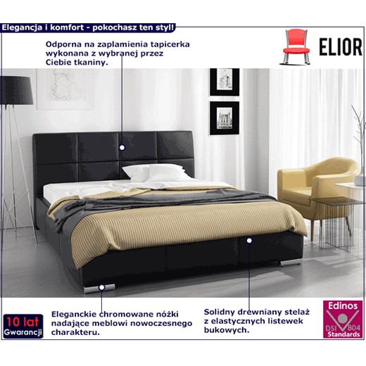 Łóżko tapicerowane Nova 2X 120x200 - 44 kolory Elior One Size Edinos.pl promocja