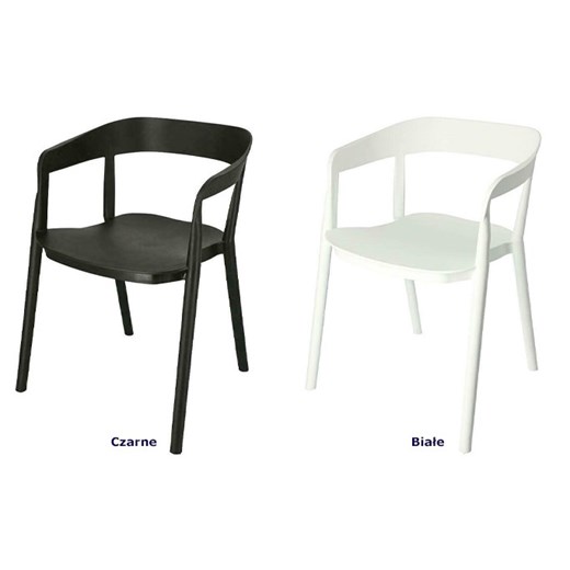 Minimalistyczne krzesło Brett - białe Elior One Size promocja Edinos.pl