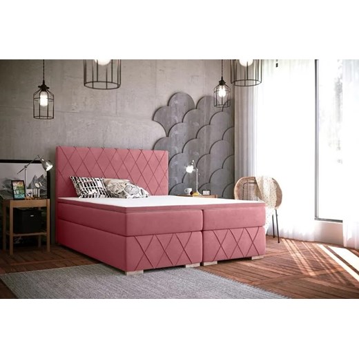Podwójne łóżko boxspring Elise 140x200 - 40 kolorów Elior One Size wyprzedaż Edinos.pl
