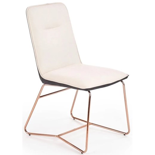 Nowoczesne krzesło Malibu - kremowy + popielaty ze sklepu Edinos.pl w kategorii Krzesła - zdjęcie 172237112