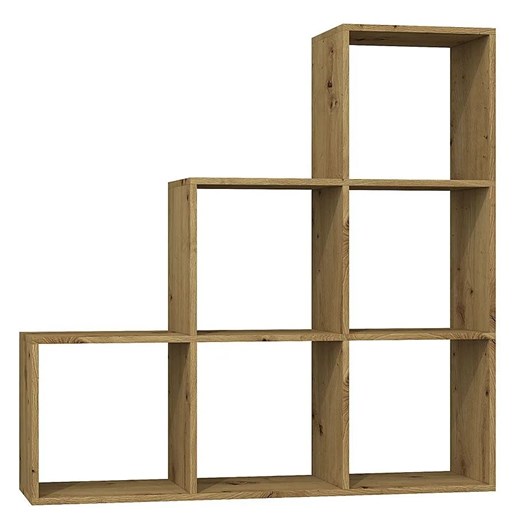 Regał schodkowy otwarty Maleo 6X - dąb artisan Elior One Size Edinos.pl