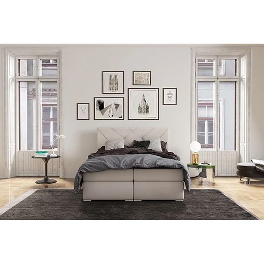 Pojedyncze łóżko boxspring Pascal 90x200 - 40 kolorów Elior One Size Edinos.pl
