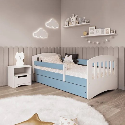 Łóżko dla chłopca z materacem Pinokio 2X 80x140 - niebieskie Elior One Size Edinos.pl