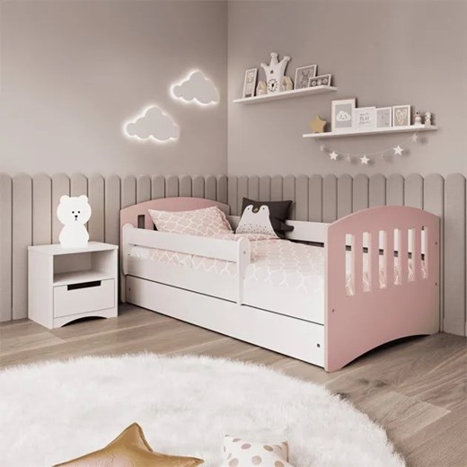 Łóżko dziecięce z szufladą Pinokio 2X mix 80x160 - pudrowy róż Elior One Size Edinos.pl