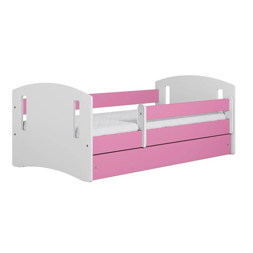 Łóżko dla dziewczynki z materacem Pinokio 3X 80x140 - różowe ze sklepu Edinos.pl w kategorii Łóżka dziecięce - zdjęcie 172237893