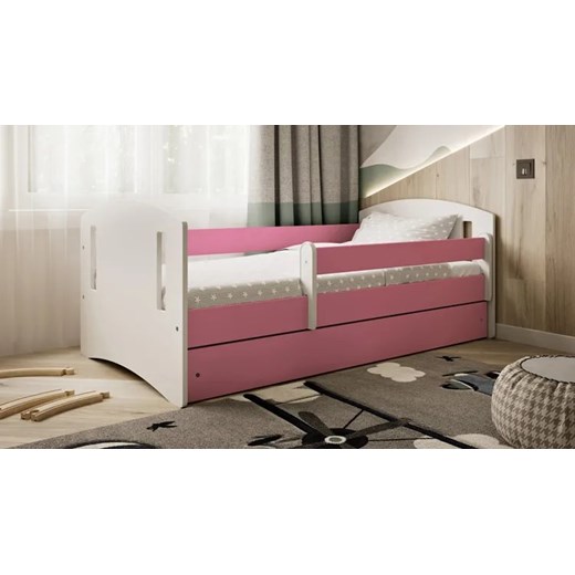 Łóżko dla dziewczynki z barierką Pinokio 3X 80x180 - różowe Elior One Size Edinos.pl