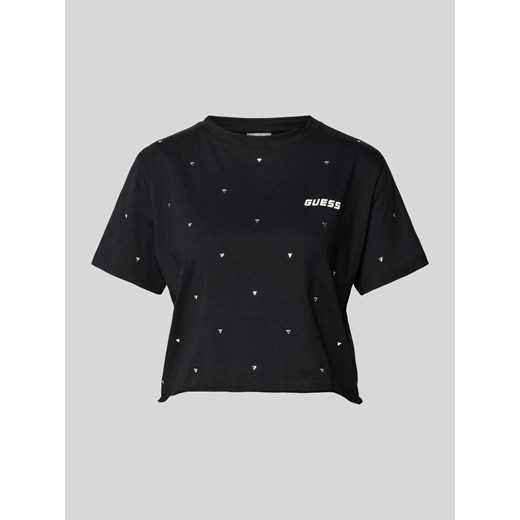 T-shirt krótki z obszyciem ozdobnymi kamieniami model ‘SKYLAR’ ze sklepu Peek&Cloppenburg  w kategorii Bluzki damskie - zdjęcie 172238331