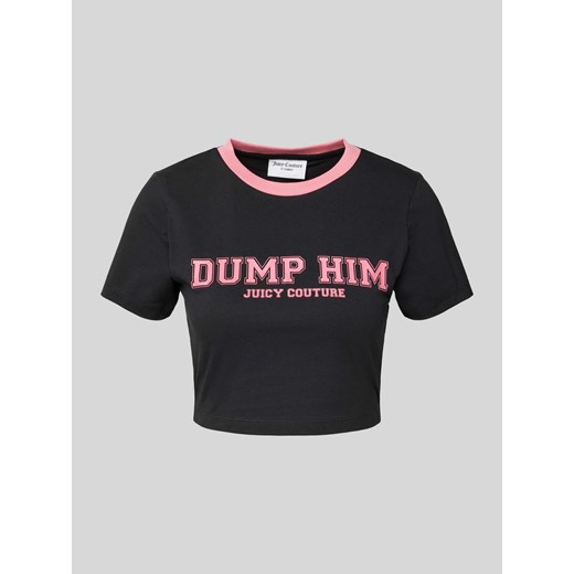 T-shirt krótki z nadrukiem z napisem ze sklepu Peek&Cloppenburg  w kategorii Bluzki damskie - zdjęcie 172238372