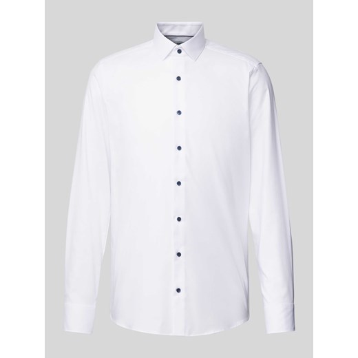 Koszula biznesowa o kroju body fit z delikatnie fakturowanym wzorem ze sklepu Peek&Cloppenburg  w kategorii Koszule męskie - zdjęcie 172238400
