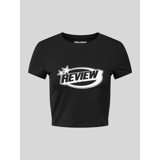 T-shirt krótki z nadrukiem z logo ze sklepu Peek&Cloppenburg  w kategorii Bluzki damskie - zdjęcie 172238714
