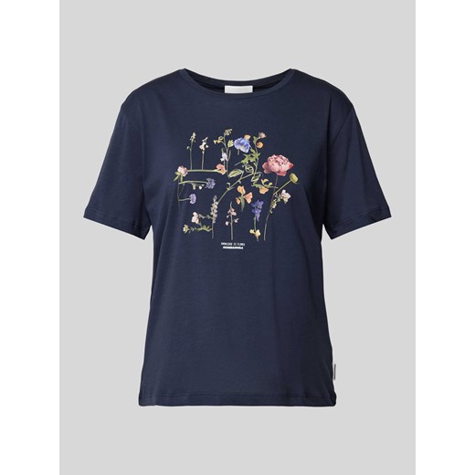 T-shirt z kwiatowym nadrukiem model ‘MAARLA’ ze sklepu Peek&Cloppenburg  w kategorii Bluzki damskie - zdjęcie 172238954