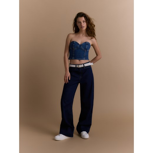 Reserved - Pleciony pasek z klamrą - złamana biel Reserved M Reserved