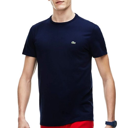 Koszulka Lacoste Crew Neck Pime Cotton Jersey TH6709-166 - granatowa ze sklepu streetstyle24.pl w kategorii T-shirty męskie - zdjęcie 172247123