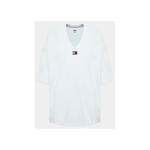 Tommy Jeans T-Shirt DW0DW15713 Błękitny Oversize ze sklepu MODIVO w kategorii Bluzki damskie - zdjęcie 172248091