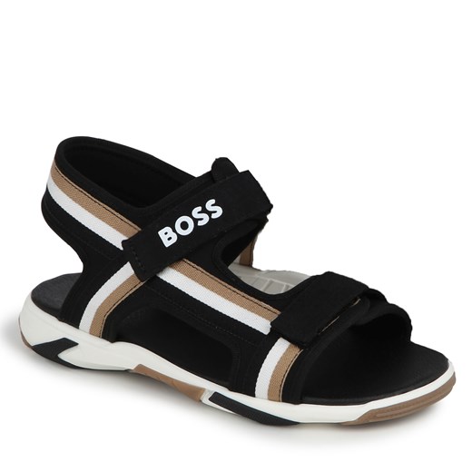 Sandały Boss J50851 M Czarny ze sklepu eobuwie.pl w kategorii Sandały dziecięce - zdjęcie 172248410