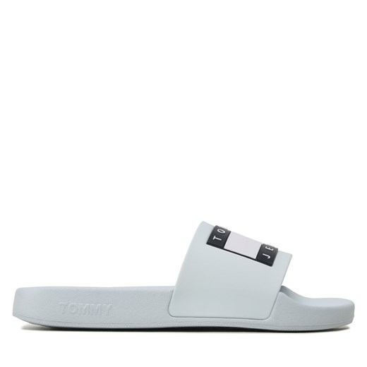Klapki Tommy Jeans Flag Pool Slide EN0EN02351 Błękitny Tommy Jeans 37 promocyjna cena eobuwie.pl