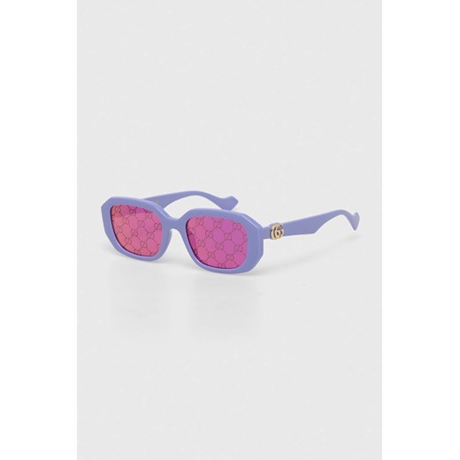 Gucci okulary przeciwsłoneczne damskie kolor fioletowy Gucci 54 ANSWEAR.com