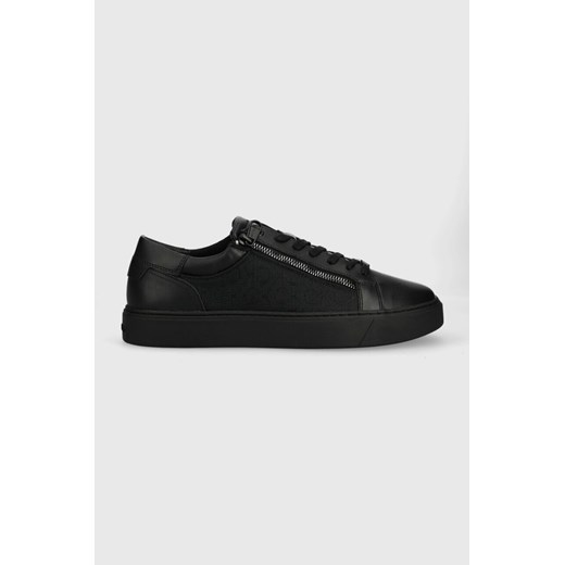 Calvin Klein sneakersy LOW TOP LACE UP W/ZIP MONO JQ kolor czarny HM0HM01013 ze sklepu ANSWEAR.com w kategorii Trampki męskie - zdjęcie 172249293