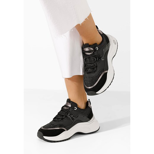 Czarne sneakersy damskie Hiurrem ze sklepu Zapatos w kategorii Buty sportowe damskie - zdjęcie 172249483