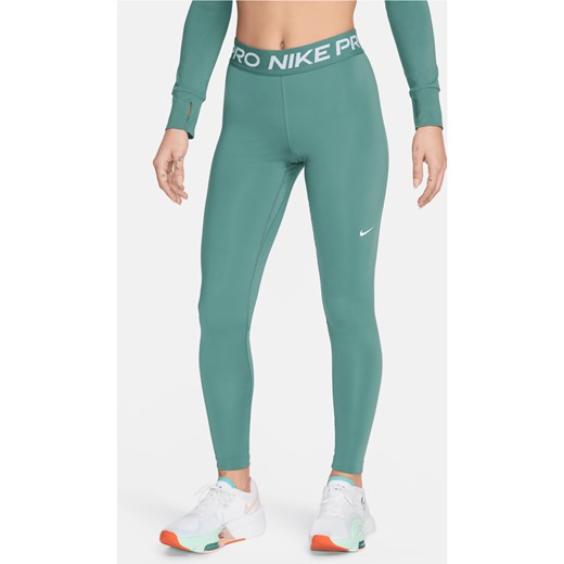 Damskie legginsy ze średnim stanem i wstawkami z siateczki Nike Pro - Zieleń ze sklepu Nike poland w kategorii Spodnie damskie - zdjęcie 172249882