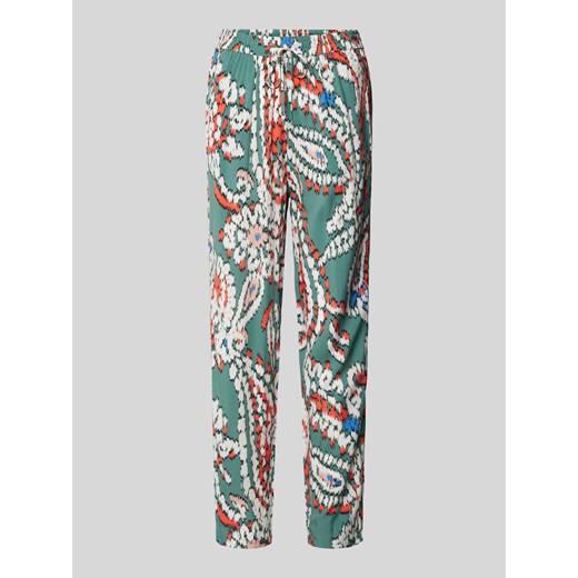 Spodnie materiałowe z wzorem na całej powierzchni ze sklepu Peek&Cloppenburg  w kategorii Spodnie damskie - zdjęcie 172249923