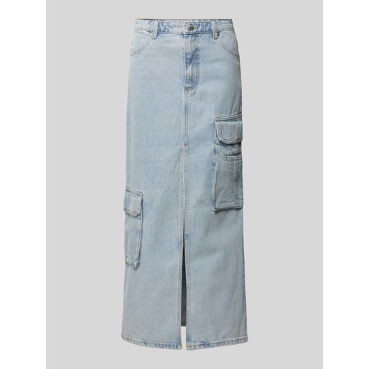 Spódnica jeansowa z kieszeniami cargo i rozcięciem ze sklepu Peek&Cloppenburg  w kategorii Spódnice - zdjęcie 172250093