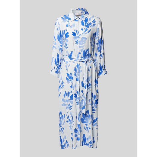 Sukienka koszulowa o długości do kolan z wiskozy z wiązanym paskiem ze sklepu Peek&Cloppenburg  w kategorii Sukienki - zdjęcie 172250184