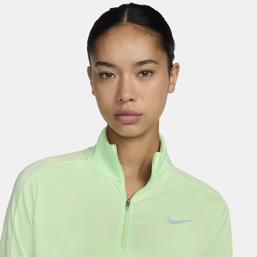 Damska bluza z zamkiem 1/4 Nike Dri-FIT Pacer - Zieleń Nike XS (EU 32-34) Nike poland