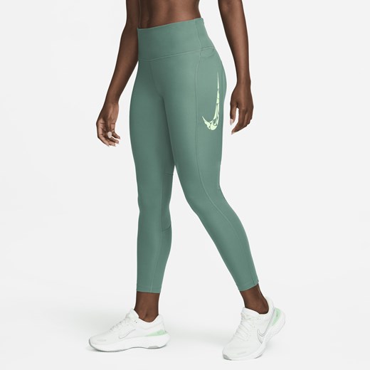 Damskie legginsy 7/8 ze średnim stanem i kieszeniami do biegania Nike Fast - Nike S (EU 36-38) Nike poland