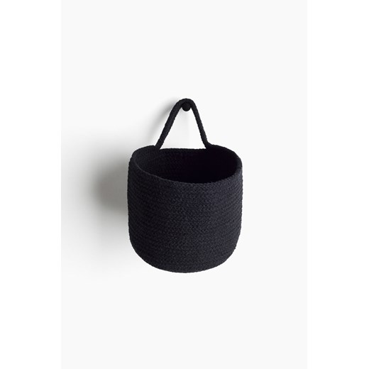 H & M - Bawełniany przybornik ścienny - Czarny H & M One Size H&M
