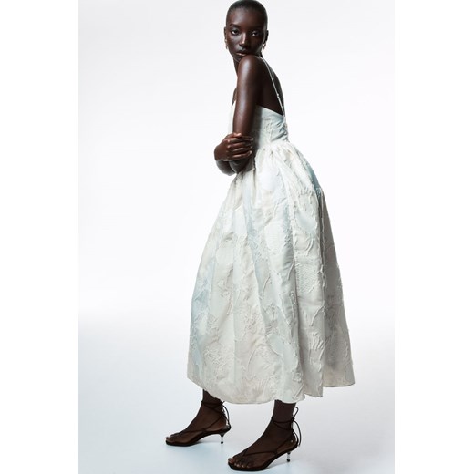 H & M - Żakardowa sukienka na ramiączkach - Biały H & M 38 H&M