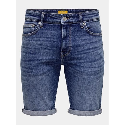 Only & Sons Szorty jeansowe Ply 22028773 Niebieski Slim Fit Only & Sons XXL MODIVO