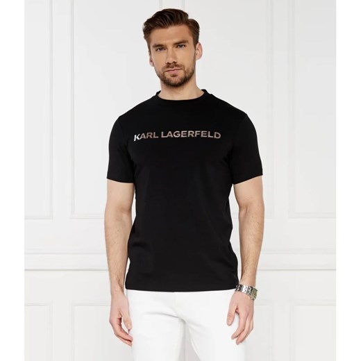 T-shirt męski Karl Lagerfeld z elastanu z krótkim rękawem 