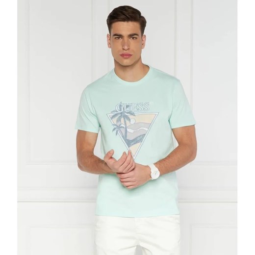 GUESS T-shirt SUMMER TRIANGL | Regular Fit ze sklepu Gomez Fashion Store w kategorii T-shirty męskie - zdjęcie 172252053
