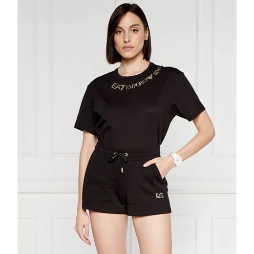 EA7 T-shirt | Regular Fit ze sklepu Gomez Fashion Store w kategorii Bluzki damskie - zdjęcie 172252111
