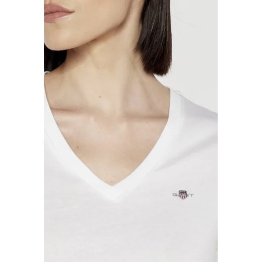 Gant T-shirt T-shirt REG SHIELD SS V-NECK T-SHIRT | Slim Fit Gant S Gomez Fashion Store