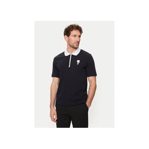 KARL LAGERFELD Polo 745025 542224 Granatowy Regular Fit ze sklepu MODIVO w kategorii T-shirty męskie - zdjęcie 172254632