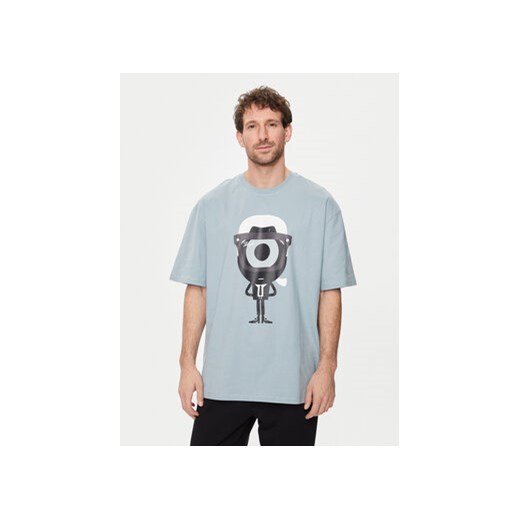 KARL LAGERFELD T-Shirt 755098 542270 Niebieski Regular Fit ze sklepu MODIVO w kategorii T-shirty męskie - zdjęcie 172254642