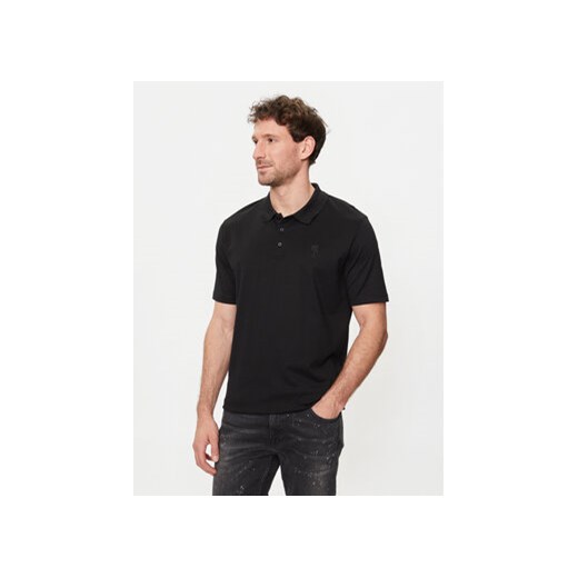 KARL LAGERFELD Polo 745028 542232 Czarny Regular Fit ze sklepu MODIVO w kategorii T-shirty męskie - zdjęcie 172254732