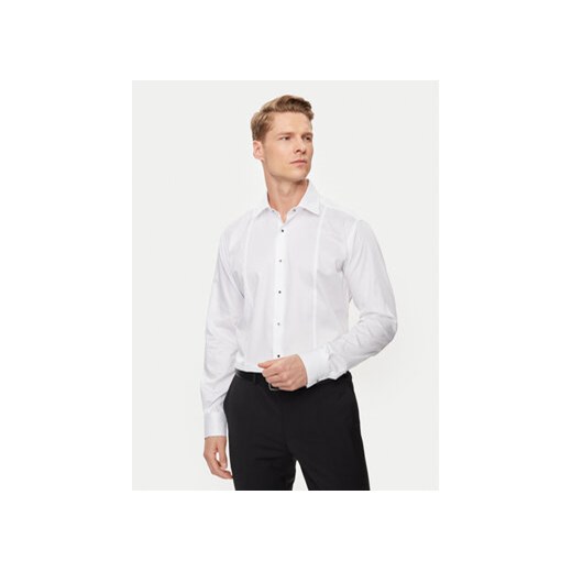 KARL LAGERFELD Koszula 605036 542602 Biały Regular Fit ze sklepu MODIVO w kategorii Koszule męskie - zdjęcie 172254762