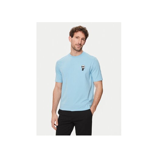 KARL LAGERFELD T-Shirt 755027 542221 Niebieski Regular Fit ze sklepu MODIVO w kategorii T-shirty męskie - zdjęcie 172254911